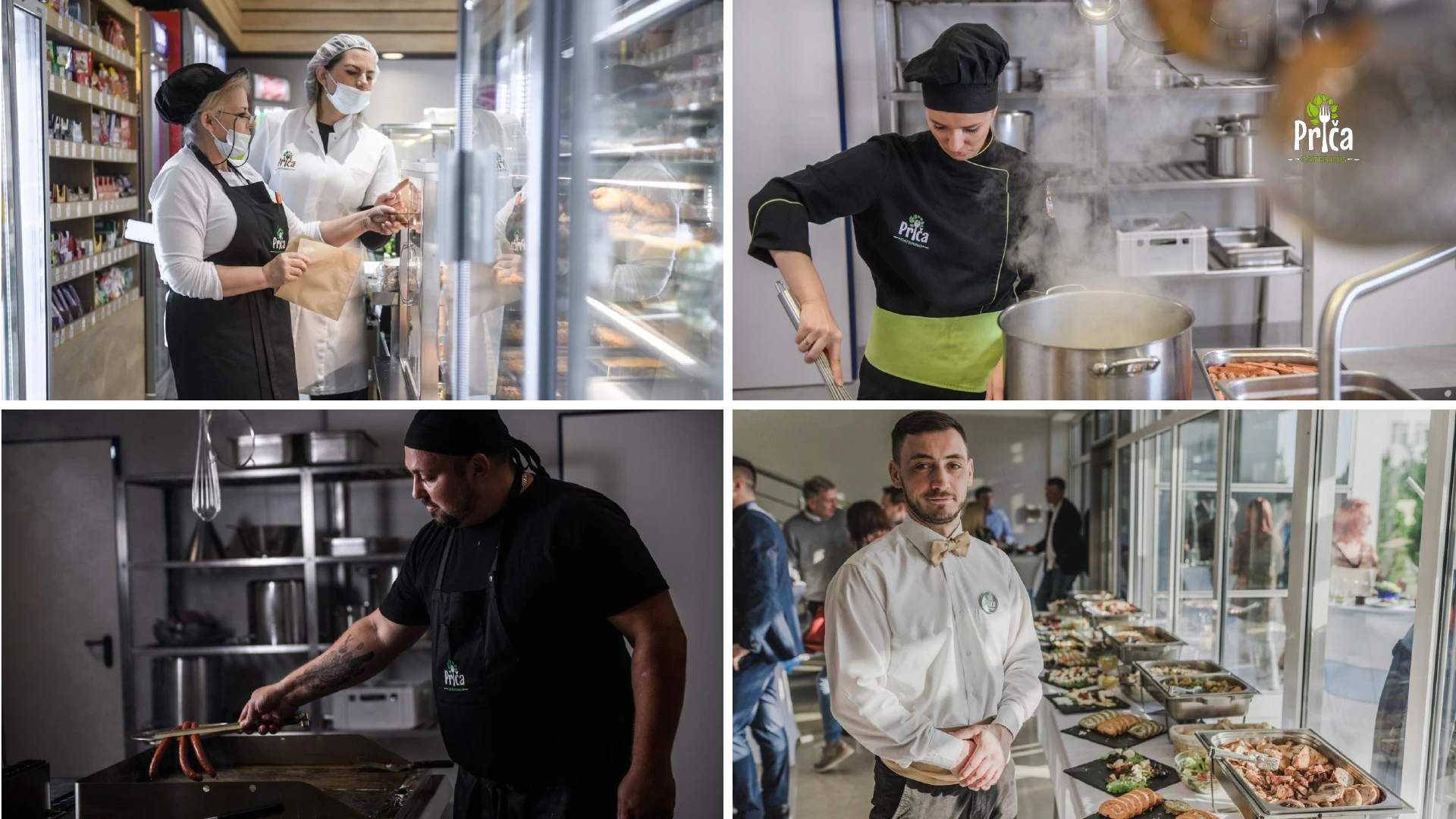 Kuvar Priča Catering tokom pripreme hrane
